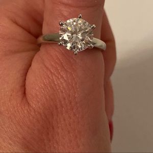 EPIPHANY RING NEW NIB STERLING SILVER DIAMONIQUE SOLITAIRE SIZE 10